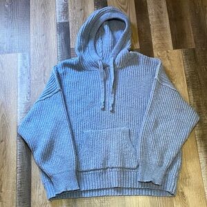 American Eagle Outfitters Blue Ribbed Women's Hoodie